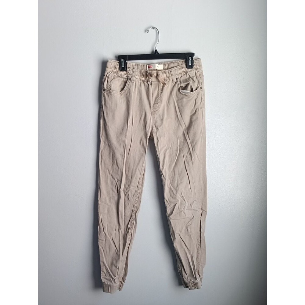 Boy's Levi's Cotton Joggers Color Tan Size 13